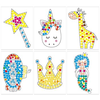 Amazon.co.jp: WaaHome ドットアート塗り絵ブック 子供 幼児用